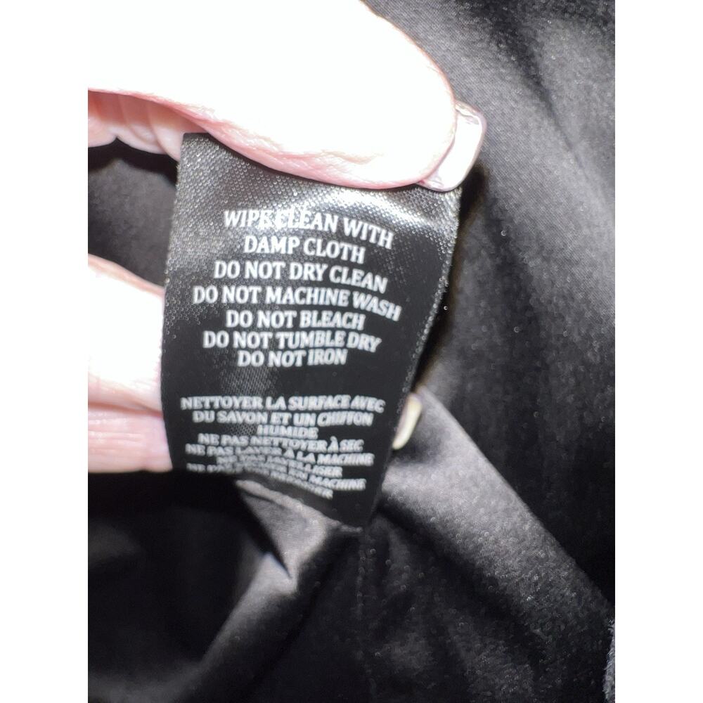 Blank NYC Black Faux Leather Life Changer Moto Jacket Removable Hood Sz L - Picture 7 of 9